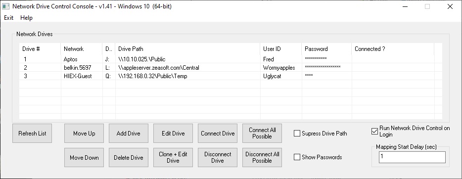 Vista Remove Mapped Network Drives