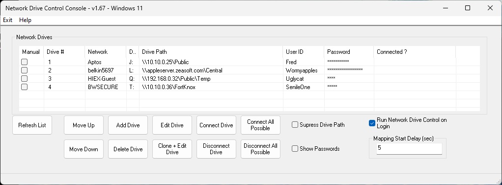 Vista Remove Mapped Network Drives